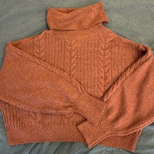 Soft Cropped Turtleneck Sweater